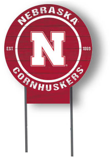 Nebraska Cornhuskers KH Sports Fan 20x20 Color Logo Circle Yard Sign - Red