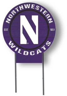 Northwestern Wildcats KH Sports Fan 20x20 Color Logo Circle Yard Sign - Purple
