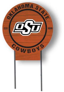 Oklahoma State Cowboys KH Sports Fan 20x20 Color Logo Circle Yard Sign - Orange