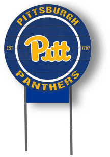 Pitt Panthers KH Sports Fan 20x20 Color Logo Circle Yard Sign - Gold