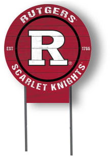 Rutgers Scarlet Knights KH Sports Fan 20x20 Color Logo Circle Yard Sign - Red