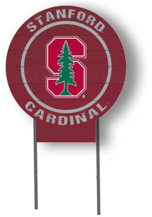 Stanford Cardinal KH Sports Fan 20x20 Color Logo Circle Yard Sign - Red
