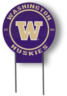 Washington Huskies KH Sports Fan 20x20 Color Logo Circle Yard Sign - Purple