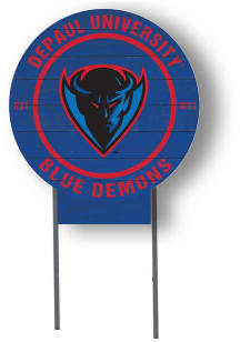 DePaul Blue Demons KH Sports Fan 20x20 Color Logo Circle Yard Sign - Blue