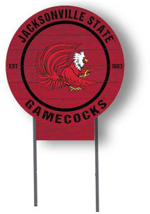 Jacksonville State Gamecocks KH Sports Fan 20x20 Color Logo Circle Yard Sign - Red