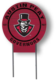 Austin Peay Governors KH Sports Fan 20x20 Color Logo Circle Yard Sign - Red