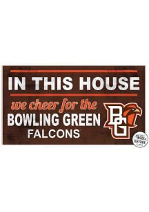 KH Sports Fan Bowling Green Falcons 20x11 Indoor Outdoor In This House Sign - Orange