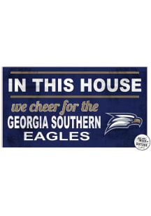 KH Sports Fan Georgia Southern Eagles 20x11 Indoor Outdoor In This House Sign - Blue