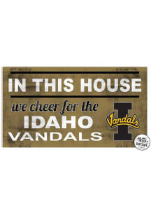 KH Sports Fan Idaho Vandals 20x11 Indoor Outdoor In This House Sign - Silver