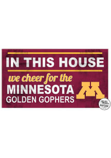 KH Sports Fan Minnesota Golden Gophers 20x11 Indoor Outdoor In This House Sign - Red