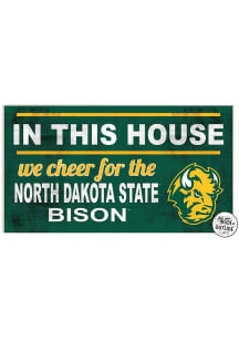 KH Sports Fan North Dakota State Bison 20x11 Indoor Outdoor In This House Sign - Yellow