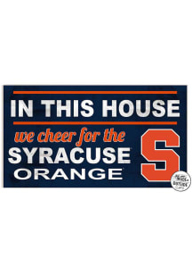 KH Sports Fan Syracuse Orange 20x11 Indoor Outdoor In This House Sign - Orange