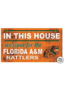 KH Sports Fan Florida A&M Rattlers 20x11 Indoor Outdoor In This House Sign - Orange