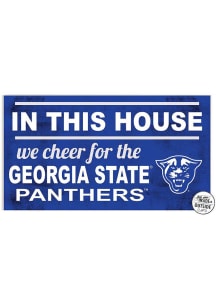 KH Sports Fan Georgia State Panthers 20x11 Indoor Outdoor In This House Sign - Blue
