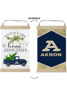 KH Sports Fan Akron Zips Holiday Reversible Banner Sign - White