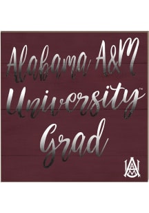 KH Sports Fan Alabama A&M Bulldogs 10in x 10in Grad Sign - Maroon