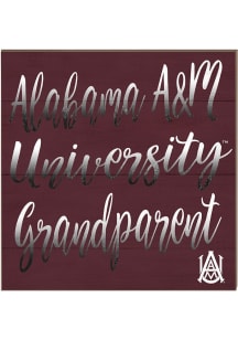 KH Sports Fan Alabama A&M Bulldogs 10in x 10in Grandparents Sign - Maroon