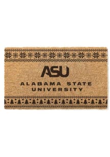 Alabama State Hornets Holiday Logo Door Mat