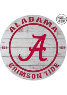 KH Sports Fan Alabama Crimson Tide 20x20 In Out Weathered Circle Sign - Grey
