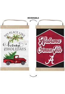 KH Sports Fan Alabama Crimson Tide Holiday Reversible Banner Sign - White