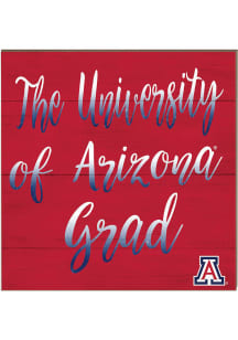 KH Sports Fan Arizona Wildcats 10in x 10in Grad Sign - Cardinal