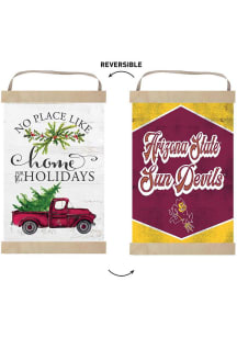 KH Sports Fan Arizona State Sun Devils Holiday Reversible Banner Sign - White