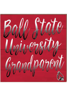 KH Sports Fan Ball State Cardinals 10in x 10in Grandparents Sign - Cardinal