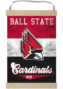 KH Sports Fan Ball State Cardinals Reversible Retro Banner Sign - Cardinal