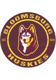 KH Sports Fan Bloomsburg University Huskies 20x20 Colored Circle Sign - Maroon