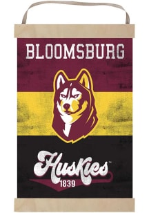 KH Sports Fan Bloomsburg University Huskies Reversible Retro Banner Sign - Maroon