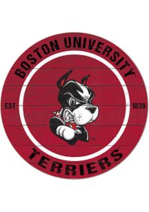 KH Sports Fan Boston Terriers 20x20 Colored Circle Sign - Red