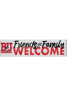 KH Sports Fan Boston Terriers 40x10 Welcome Sign - Red