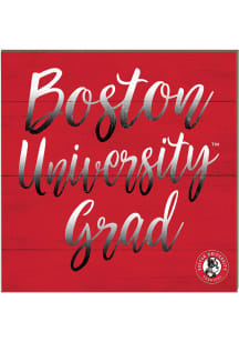 KH Sports Fan Boston Terriers 10in x 10in Grad Sign - Red