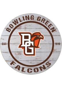 KH Sports Fan Bowling Green Falcons 20x20 Weathered Circle Sign - Grey