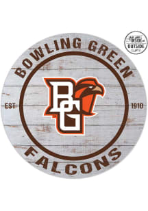 KH Sports Fan Bowling Green Falcons 20x20 In Out Weathered Circle Sign - Grey