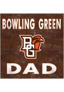 KH Sports Fan Bowling Green Falcons 10in x 10in Dad Sign - Orange