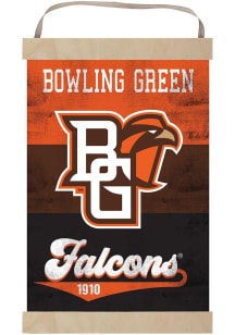 KH Sports Fan Bowling Green Falcons Reversible Retro Banner Sign - Orange