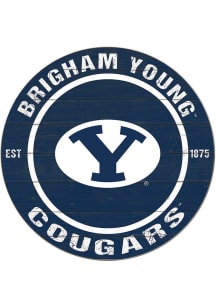 KH Sports Fan BYU Cougars 20x20 Colored Circle Sign - Blue