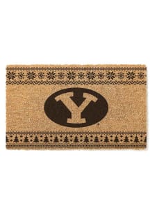 BYU Cougars Holiday Logo Door Mat
