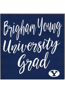 KH Sports Fan BYU Cougars 10in x 10in Grad Sign - Blue