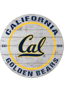 KH Sports Fan Cal Golden Bears 20x20 Weathered Circle Sign - Grey