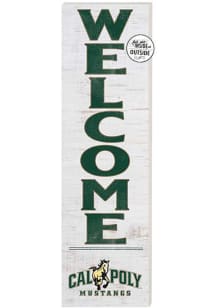 KH Sports Fan Cal Poly Mustangs 10x35 Welcome Sign - White
