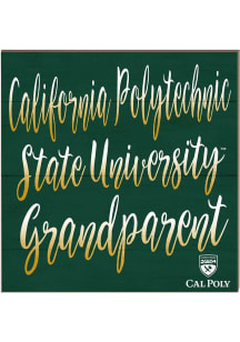 KH Sports Fan Cal Poly Mustangs 10in x 10in Grandparents Sign - Green