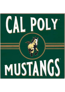 KH Sports Fan Cal Poly Mustangs 10x10 Retro Sign - Green