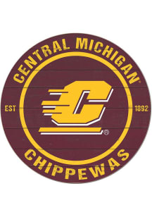 KH Sports Fan Central Michigan Chippewas 20x20 Colored Circle Sign - Maroon