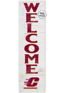 KH Sports Fan Central Michigan Chippewas 10x35 Welcome Sign - White