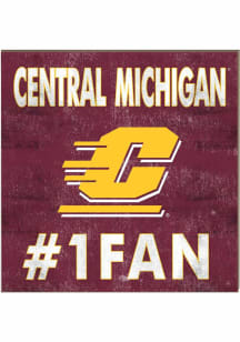 KH Sports Fan Central Michigan Chippewas 10x10 #1 Fan Sign - Maroon