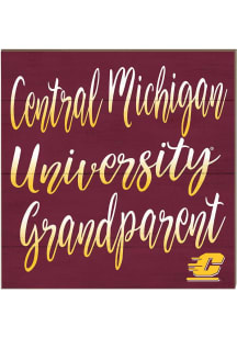 KH Sports Fan Central Michigan Chippewas 10in x 10in Grandparents Sign - Maroon