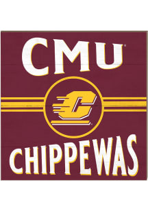 KH Sports Fan Central Michigan Chippewas 10x10 Retro Sign - Maroon