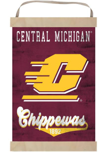 KH Sports Fan Central Michigan Chippewas Reversible Retro Banner Sign - Maroon